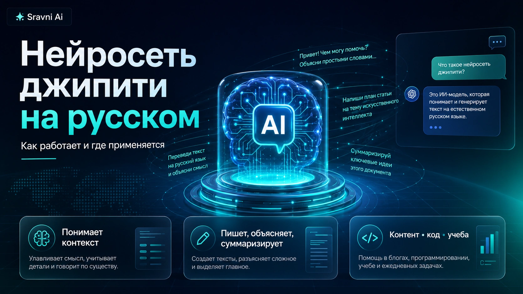  Русскоязычная нейросеть джипити (GPT). Общее понятие и применение  